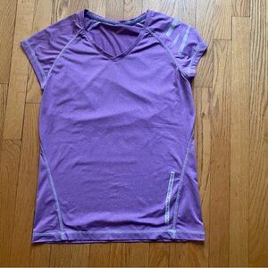 Purple/lilac Short Sleeve Women's Top for Sport